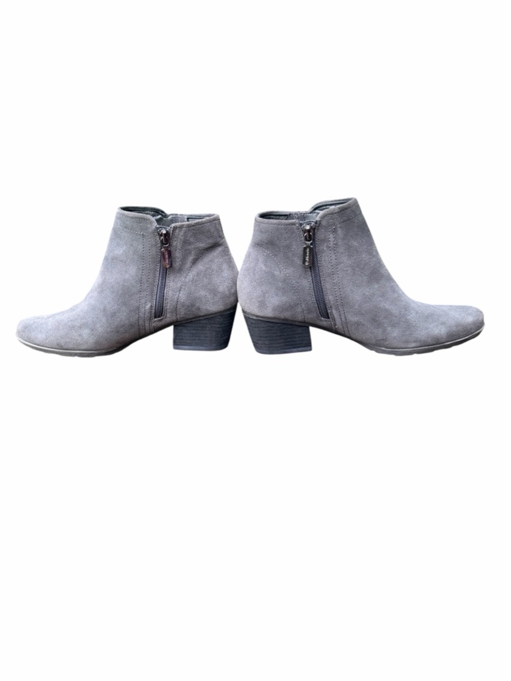 Blondo Woman’s Valli Waterproof Suede Ankle Booties in Gray Size 9M